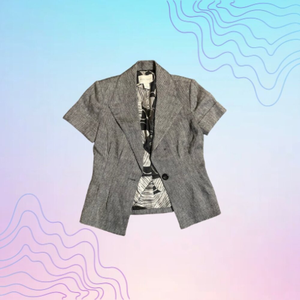 WHITE HOUSE BLACK MARKET Short Sleeve Blazer